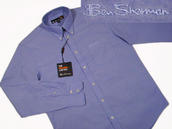 View Item New Ben Sherman Oxford Shirt Blue Long Sleeve O/S